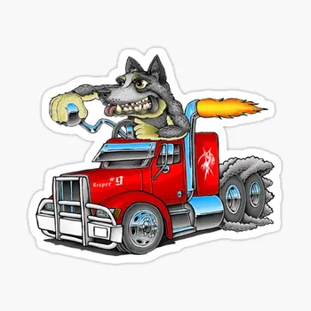 Wade-kamion i pas 5PCS naljepnice za drago dnevni boravak Anime Zabavne umjetničke dekoracije Dekor branik dječje naljepnice Slika