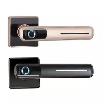 Vrata na zaključavanje s биометрическим otisak prsta, inteligentna elektronska brava, pametan vrata brava sa mehaničkim ključem za sigurnost dom i ured Slika