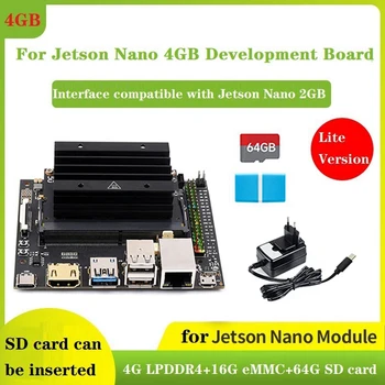 Za Jetson Nano 4GB + 16G Lite DEV AI Naknada za razvoj S modulom Jetsonnano + 64G SD kartica + Čitač kartica + Napajanje 5V 3A Slika