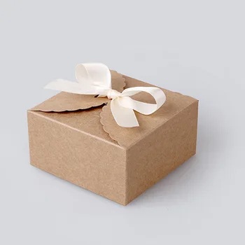 1000pcs 9*9*6 cm Smeđa pakiranje kutija od kraft-papir za bombone \ kolača \ nakit \ darove \ čokolade \ pakiranje kutija za stranke Slika