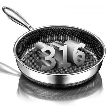 Pan-wok od nehrđajućeg čelika 316, dva mobilna tepsija Slika