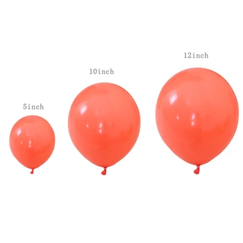 10шт 12-inčni кораллово-crvene latex baloni na napuhavanje je balon, rođendan, dječji baloni, dekoracija svadbene zurke Slika