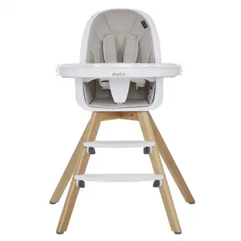 Visoka stolica za hranjenje Zoodle 3 u 1, moderan dizajn, svijetlo siva (model # 254) Slika