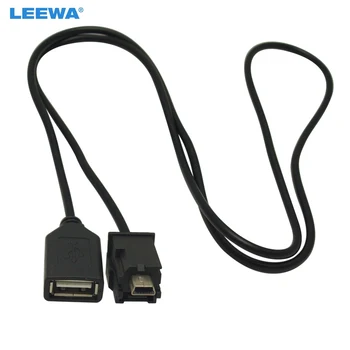 LEEWA 20 KOM. Аудиомагнитолы Auto Radio, USB na Mini USB Portovi i Konektori Prekidač Kabel Adapter za Nissan X-Trail Tenna Bluebird Sylphy #5661 Slika