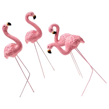 4 kom. Flamingo Mikro Krajolik Dekor u saksiji Flamingo Ukrase za dvorište college u vrtu Slika