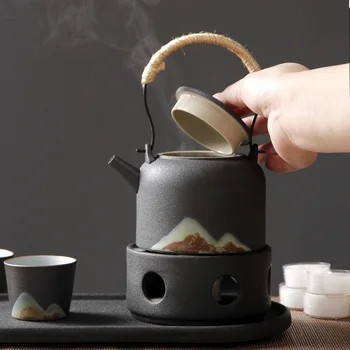 Čajna Topliji u Japanskom stilu, Čajna Posuđe i Tea Set od 6 predmeta, Tea set Kung-fu, Engleski Čaj skup Gaiwan, Keramički Čajnik Slika
