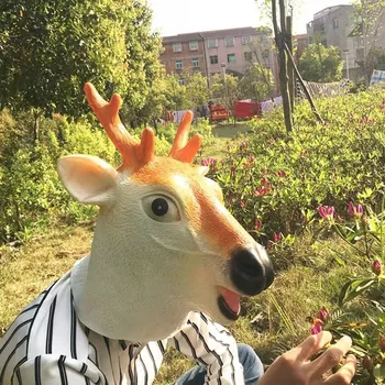Slatka halloween žirafa, masku na glavu sika jelen, Костюмированная college, masku na glavu jelena, rekvizite za косплея, cosplay Slika