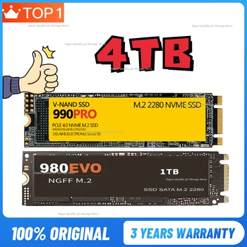 990PRO 1 TB, 2 TB 4 TB SSD Brzinu čitanja/pisanja Do 7450 MB/s. M. 2 Sučelje PCIe Gen 4,0x4 Protokol NVMe za desktop notebook/PS5 Slika