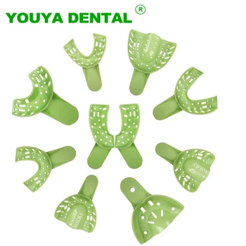 10 kom./compl. ladice za odljeva zubi, plastični držači za zube, ladice za odljeva, stomatološki materijali, oralna higijena, stomatološki proizvod Slika
