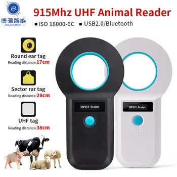Punjiva 915 Mhz UHF skener čipova za kućne ljubimce ISO 18000-6C čitač uški ili ušnih oznaka za goveda, ovaca, svinja za upravljanje životinjama Slika