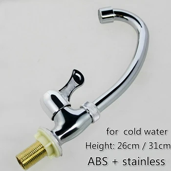 1pc ABS + čelik hladna voda iz slavine za sudoper s Kuhinjom, Kupaonica miješalica za umivaonik kuhinja slavina Slika