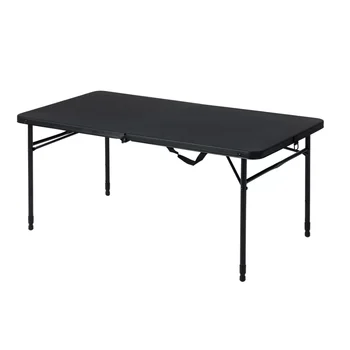 Podesivi stol, foldout pola po dužini na 4 noge, bogat crni stol, stolovi za učenje Slika