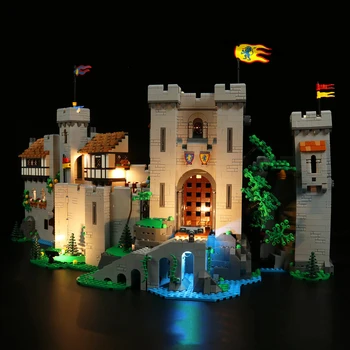 Led svjetla za 10305 vitezova kralja Lava, srednjovjekovni dvorac, dječje igračke, pokloni (samo svjetlo) Slika