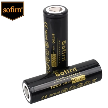 Sofirn 3,7 U 21700 Baterija 5000 mah Punjive Kapacitet Baterije 48A 10C Iscjedak 21700 HD Cell Litij Baterija Reall Capcaity Slika