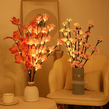 Imitacija javorov list, grančica drveta, buket, гирлянда, led stolne vaza, cvjetnih grana, lampa za svečane novogodišnje uređenje zurke Slika