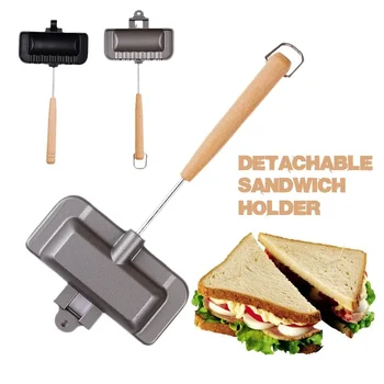Obostrani oblik za sendviče, антипригарная sklopivi pan-roštilj za pripremu tosta, stroj za kuhanje doručka, блинница Slika