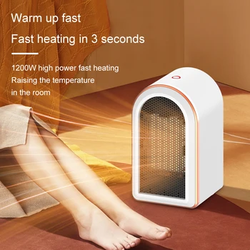 Stolni unutarnji prijenosni instant topli vjetar Mali Keramički električni grijač PTC grijač ventilator hladnjaka za kućni ured topliji za zimu Slika