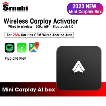 Srnubi Mini Android Auto/Carplay Bežični Auto AI Box za Toyotu Mazda Nissan Camry Suzuki Subaru Citroen, Kia, Ford, Opel Spotify Slika