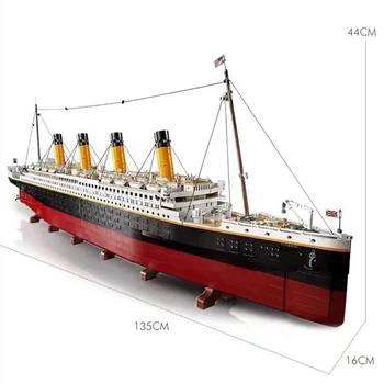 Novi 9090 kom. Film Titanic Velika kružna vožnja Brodom Model Broda Građevinski Blokovi i Cigle Diy Igračke Dar za Djecu Dječaka Kompatibilan s 10294 Slika