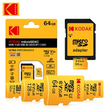 NOVA Kartica KODAK Micro SD 256 GB 100 MB/s. Class10 U3 UHS-I 32 GB, 64 GB I 128 GB TF SDCard 4K HD Za USBCard Čitač Microsd Slika