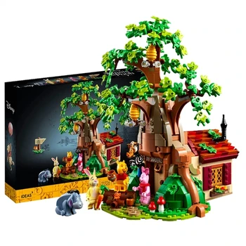 Aoger Disney Winnie Pooh je Kućica na stablu Dizajneri Medvjed DIY Gradivni blokovi Crtani 3D model Izrade Igračke dar djeci za rođendan Slika