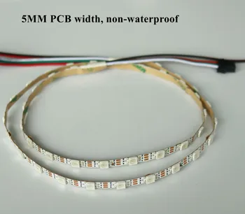 led traka IC širine pcb 5 mm, adresabilna RGB programabilni led piksel traka, ultra-tanki clamshell to fleksibilne led trake, svjetla гирлянда Slika