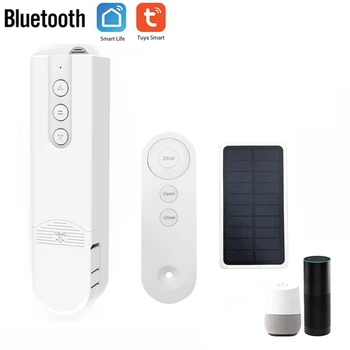 Tuya Smart Blind Motor + solarni panel Bluetooth Automatske električne rolete Sjene Pokretni zastor Vozač bijela Slika