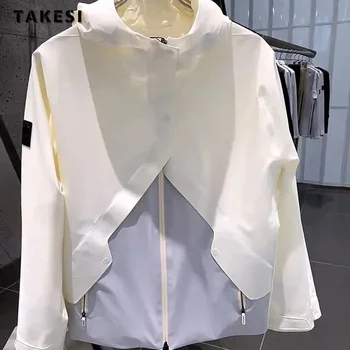 2023 Jesensko-zimski casual jakna u sportskom stilu munje, оверсайз, patchwork jakna ženska sportska odjeća, modni slobodno мешковатое kaput Slika