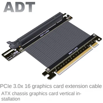 Korisničko produžni kabel grafičke kartice ADT PCIE 3.0x16 grafička kartica 90 stupnjeva fleksibilan kabel šasije ATX Slika