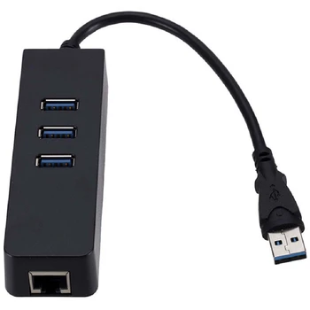 USB3.0 Adapter Gigabit Ethernet 3 USB porta na mrežnu karticu lan Rj45 za stolna računala Mac Slika