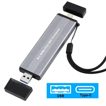 Kabel za prijenos podataka s dvostrukim sučelje Type-c Hard ДискW206 SSD Kućište Aluminijsko Kućište za vanjski tvrdi disk USB3.1 Gen2 Prijenosni Tvrdi disk Slika