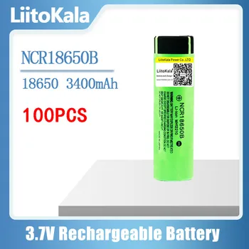 100 KOM. LiitoKala Novi Originalni NCR18650B 18650 3400 3,7 U 18650 3400 mah Litij baterija baterija baterija baterija Baterija baterije Za Svjetiljku Slika
