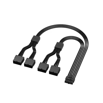 Produžni kabel, PCIE 5.0 12VHPWR Kabel za napajanje 16Pin (12 + 4) Штекерно-4X8Pin Produžni kabel za RTX 3090Ti i 4000 serije Slika