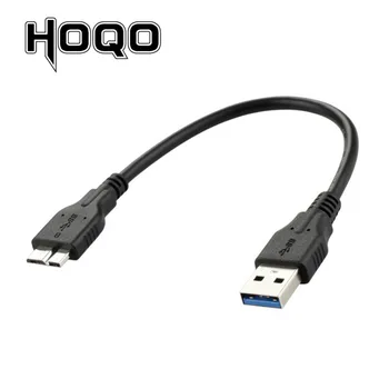 kratki 20 cm (1 ft Priključak USB 3.0 A na USB 3.0 Micro-B USB Kabel-C, USB 3.0 Micro-B Kabel za Vanjski tvrdi disk HDD bijela bk Slika