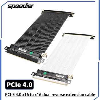PICE 4,0x16 Kabel Riser za grafičke kartice RTX3090 RX6800xt ITX A4 Torbica za PC GEN4 PCI-E4.0 16x Dvostruki Obrnuti produžni kabel eGPU Slika