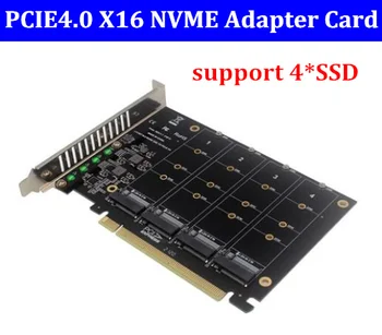 Kartica adaptera PCIE 4.0 x16 za NVME s 4 mjesta, kartica za proširenje solid state drive M2, podijeljen kartica SSD M. 2 2280 2260 2242 2230 Slika