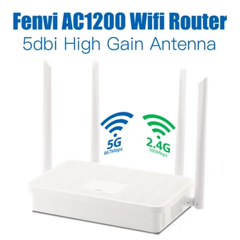 AC1200 Wifi Router Bežični dual-band 2.4ghz/5ghz Gigabit Home velike brzine 4 * Antena 5dBi EU Plug Power Povezivanje Više uređaja Slika