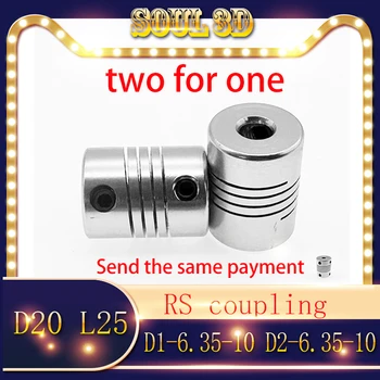 Srebrna RS aluminijska legura priključna žica s likvidacija elastična spiralno kvačilo D20 L25 C pribor za 3D pisača Slika