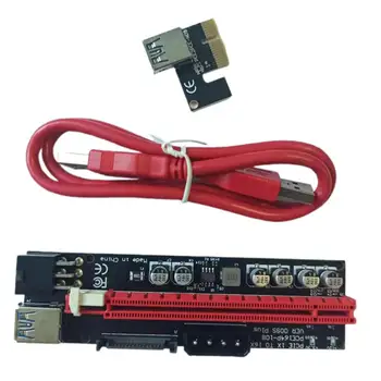 VERZIJA 009S PCI-E Riser Card od PCI-E1X do 16X Produžni kabel za grafičke kartice Knjiženje za prijenos podataka Sučelje USB3.0 Sučelje SATA 6PIN Slika