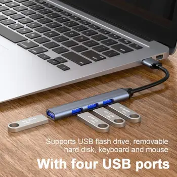 Lemorele USB Hub Type C hub USB3.0 OTG 4 USB porta C hub мультиразветвитель Adapter notebook Pribor za Macbook Slika