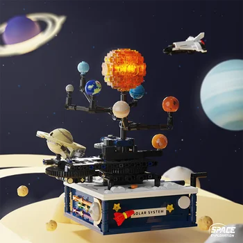 Postavlja solarni sustav 775 kom. gradivni blokovi MOC serije rotirajući Svemir, toys 