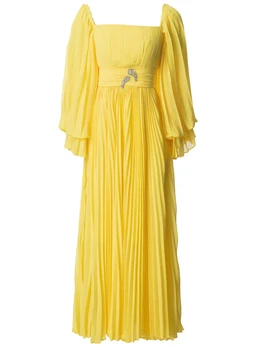 Donje ljetno kvalitetan novi dizajn žut smještaj haljina za slavne osobe, šik montažni rez лодочкой, seksualno svakodnevno elegantan moderan duga haljina Slika