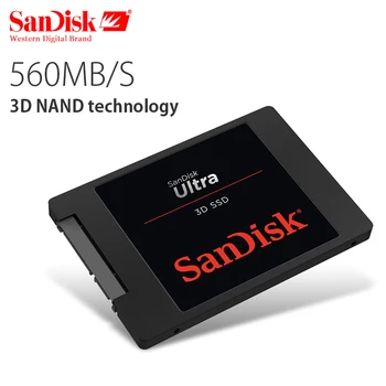 SanDisk SSD msata Statički Disk Ultra 3D Unutarnji 250 GB 1 Tb, 2 Tb SATA III HDD 500gb Hard Disk 560 MB/s. Za Stolna Prijenosna računala Slika