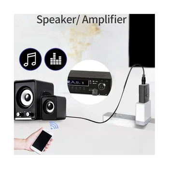 4-u-1 USB Bluetooth 5,0 Audio Prijemnik Predajnik Adapter RCA i 3,5 Mm za PC TV Slušalica Kućna Auto Stereo Slika