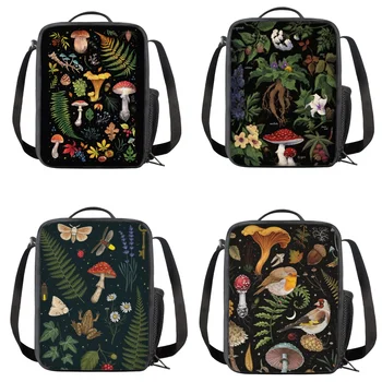 Prijenosni topla torbe za ланча za djecu, ženske torbe za piknik s gljiva po cijeloj površini, studentski planinarske pribor, torbe-hladnjaci za večeru Slika