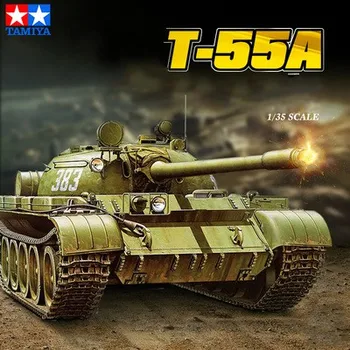 Tamiya 35257 1/35 T-55A Ruski srednji tenk, setovi za montažu modela, plastični setovi za montažu tenkova, коллекционный tenk, uradi sam Slika