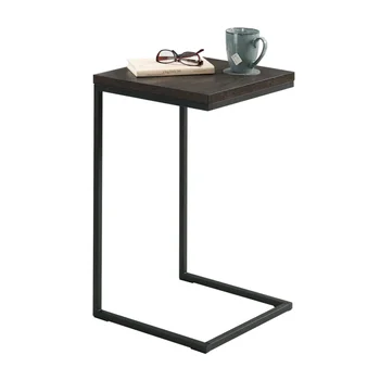Uporište C-Oblika Metalni bočni stol, stolić za kavu za espresso kavu/Crni za dnevni boravak, čaj stol, namještaj za dnevni boravak, stol приставной Slika
