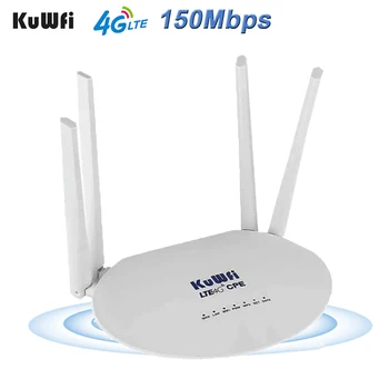 KuWFi Разблокированный Wifi Ruter 3G 4G Modem 150 Mbit/s LTE Router s WAN port LAN 4 kom. Vanjske Antene za 32 uređaja je Plug-and-play Slika