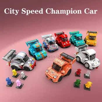 SEMBO City Speed Champion Poznati automobil svjetske serije, setovi vozila, skup sastavnih blokova, keramička mini-model za dječje igračke, pokloni Slika
