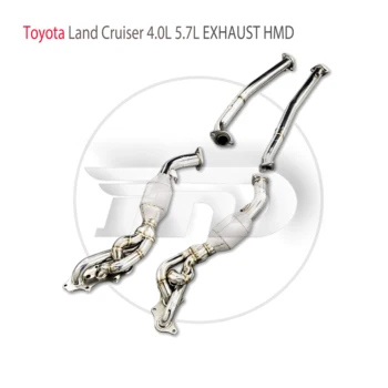 Ispušni Sustav HMD visokih performansi Odvodnje Kolektor za Toyota Land Cruiser 4.0 5.7 L L Auto Oprema Sa Cijevi Mačka Slika
